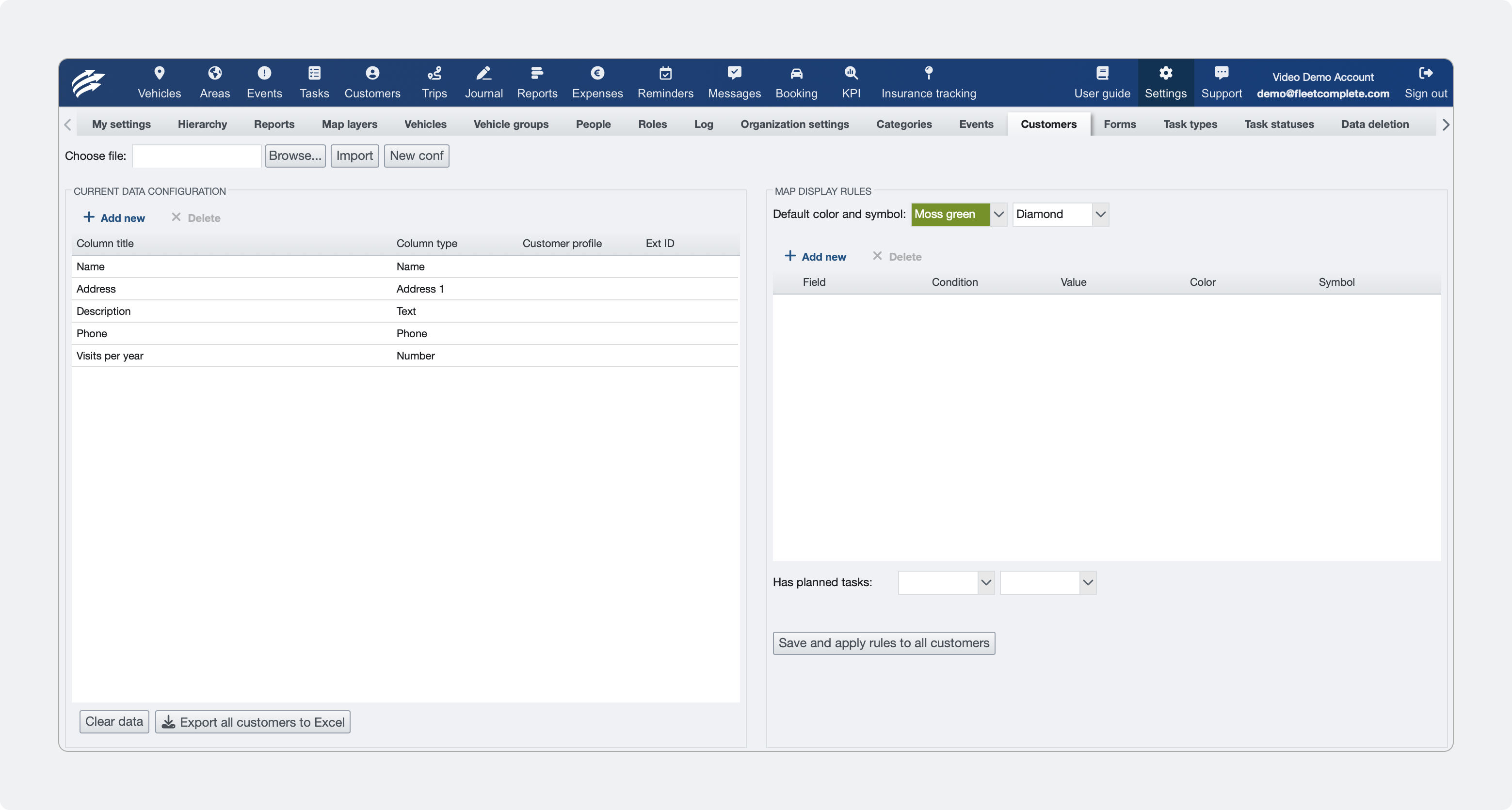 API Customer management