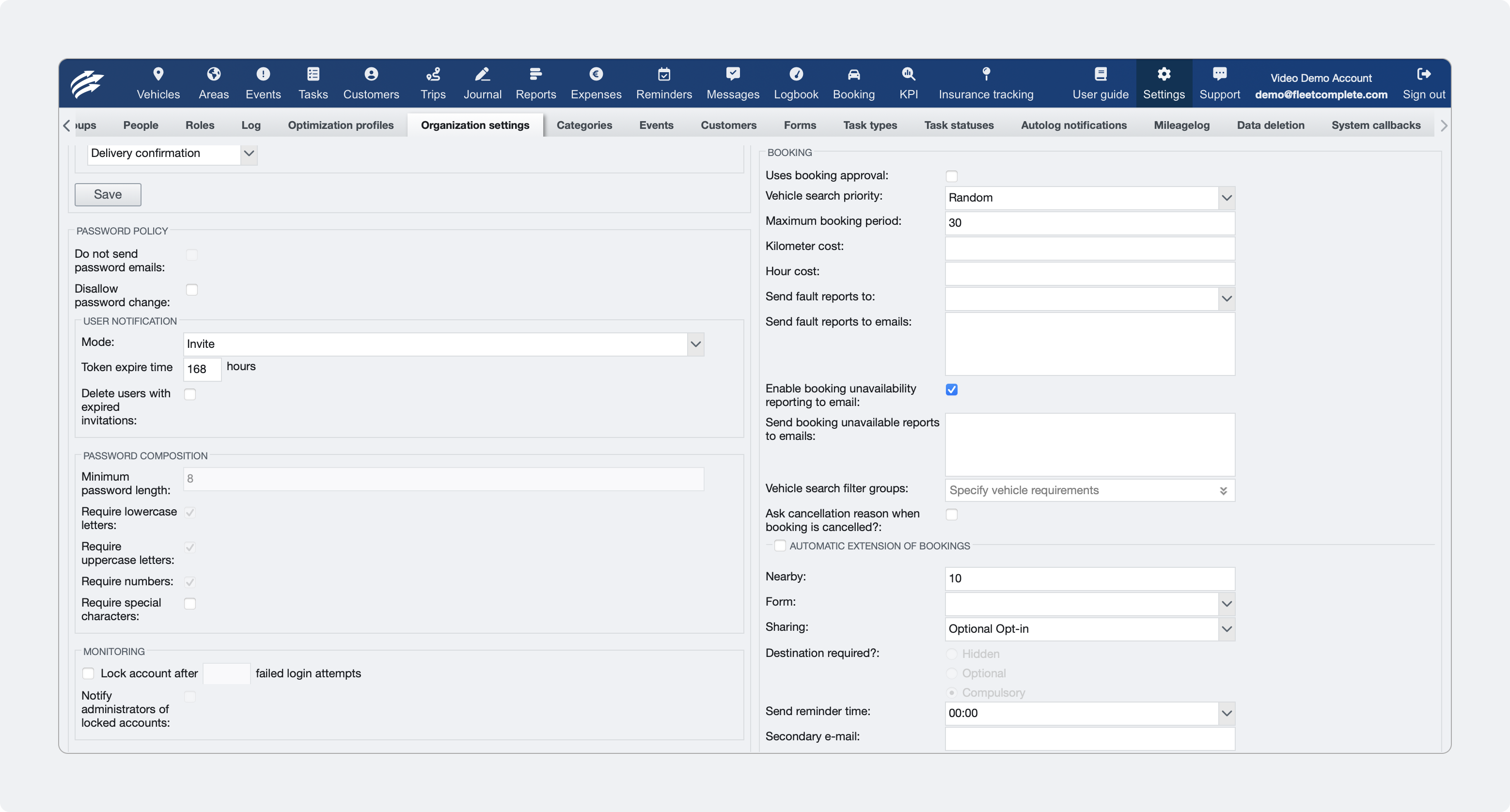 Carsharing organization set up